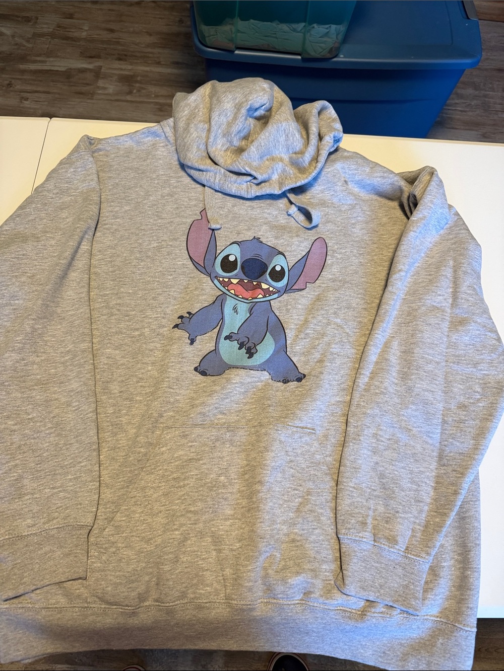 Disney Gray Sweatshirt with Stitch Graphic